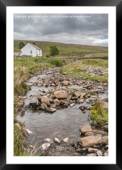 Force Foot Cottage and Trough Sike, Teesdale (2) Framed Mounted Print by Richard Laidler