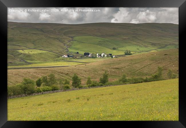 Marshes Gill Farm, Harwood, Upper Teesdale Framed Print by Richard Laidler