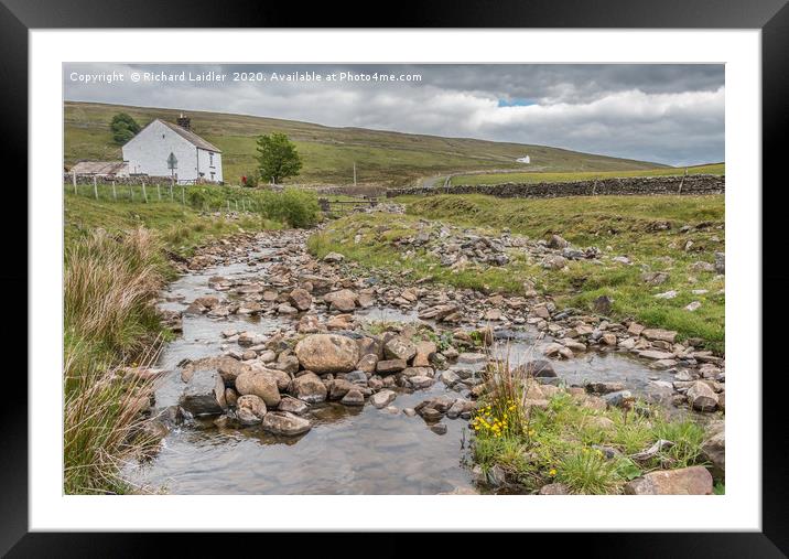Force Foot Cottage and Trough Sike, Teesdale (1) Framed Mounted Print by Richard Laidler
