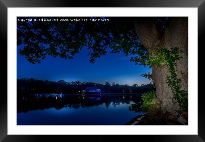 Llandrindod Wells Lake (Blue Hour) Framed Mounted Print by Joel Woodward