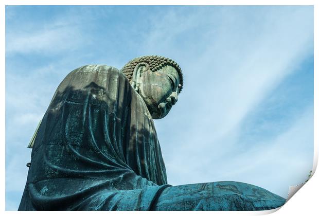 Giants statue of buddha Print by Yagya Parajuli