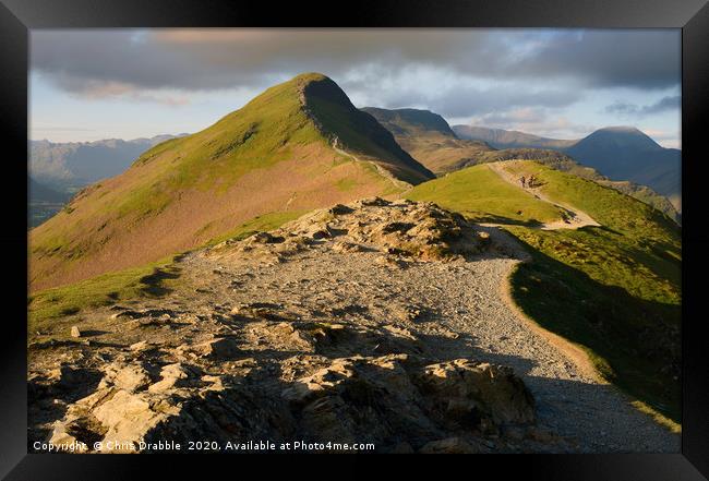 Catbells at Dawn                                   Framed Print by Chris Drabble
