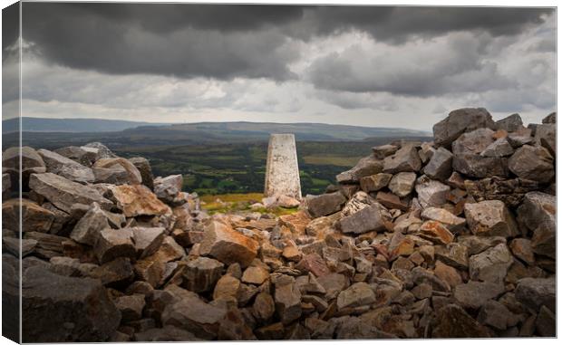 The Sleeping Giant's trig point Canvas Print by Leighton Collins