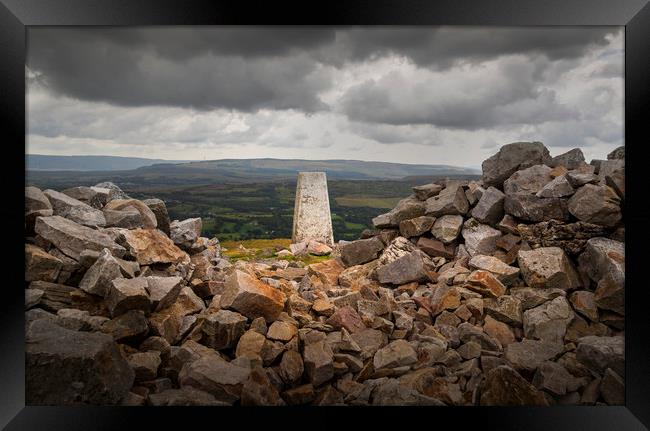 The Sleeping Giant's trig point Framed Print by Leighton Collins