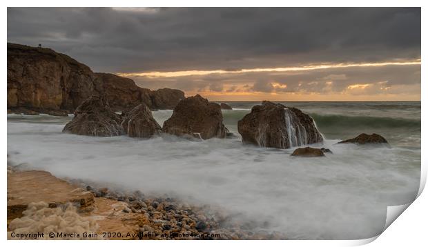 The four sisters at sunrise Print by Marcia Reay