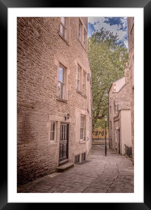 The Narrow Lanes of Bath Framed Mounted Print by Ed Carnaghan