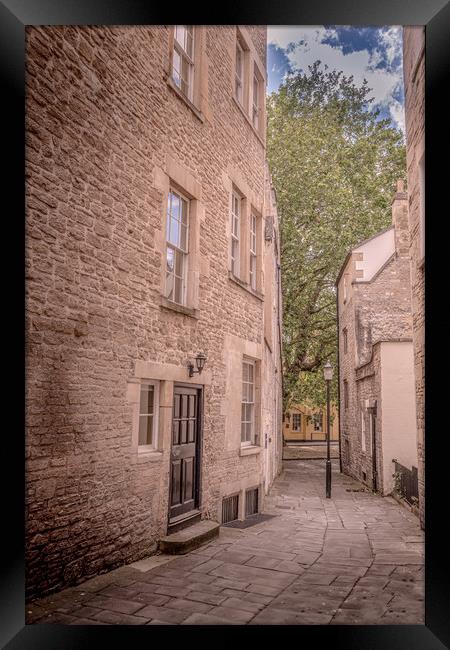 The Narrow Lanes of Bath Framed Print by Ed Carnaghan