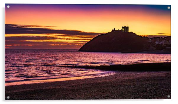 Criccieth Castle, Wales, UK Acrylic by Mark Llewellyn