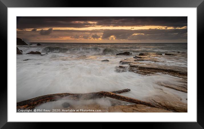Sunrise on the North east coast Framed Mounted Print by Phil Reay