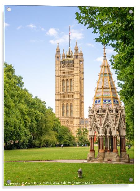 Houses of Parliament and Buxton memorial fountain Acrylic by Chris Rabe