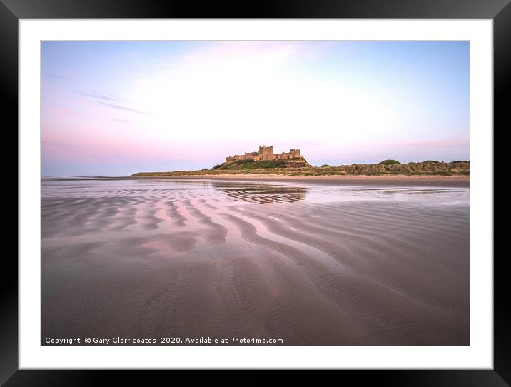 Low Tide at Bamburgh Framed Mounted Print by Gary Clarricoates