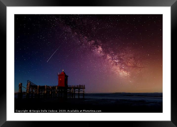 The milky way in the sky Framed Mounted Print by Sergio Delle Vedove