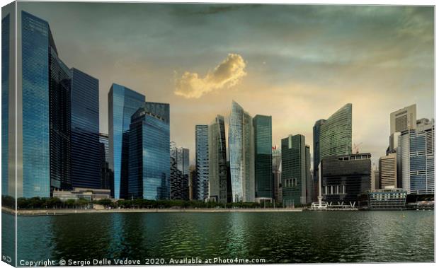 Skyscrapers in Singapore Canvas Print by Sergio Delle Vedove