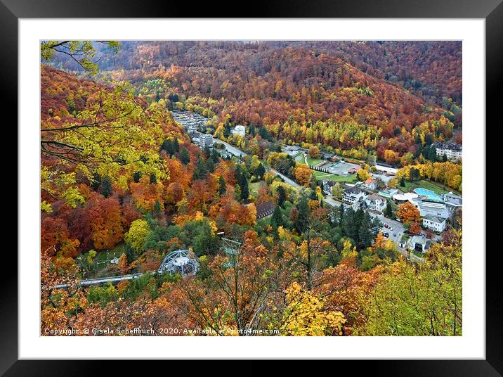 Autumn in the Harz Mountain Range                  Framed Mounted Print by Gisela Scheffbuch