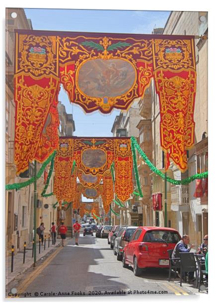 Floriana, Valletta, Malta  Acrylic by Carole-Anne Fooks