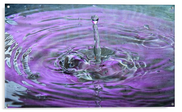 Splash water droplets  hdr Acrylic by David French
