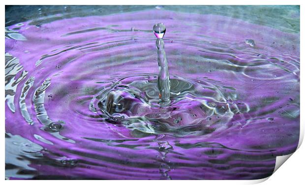 Splash water droplets  hdr Print by David French