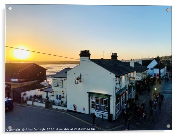 Old Leigh, Leigh on Sea at sunset Acrylic by Ailsa Darragh