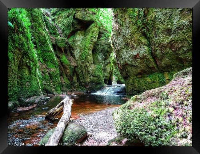 Finnich Glen and the Devil's Pulpit                Framed Print by yvonne & paul carroll