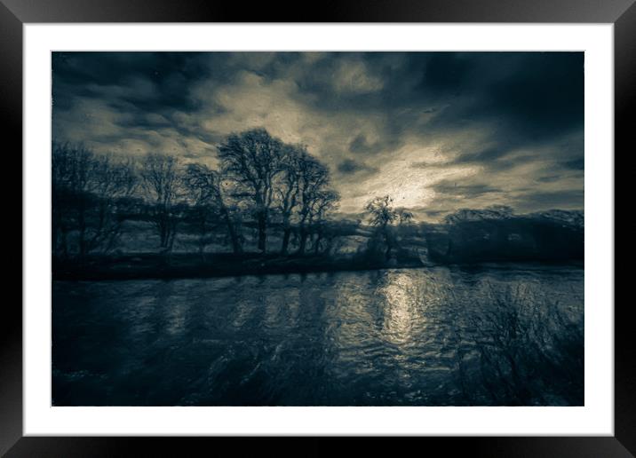 Moonlit River Framed Mounted Print by Gareth Burge Photography