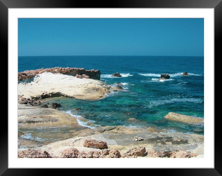 Rugged Coast Framed Mounted Print by Jane Metters
