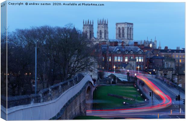 MINSTER TRAFFIC Canvas Print by andrew saxton