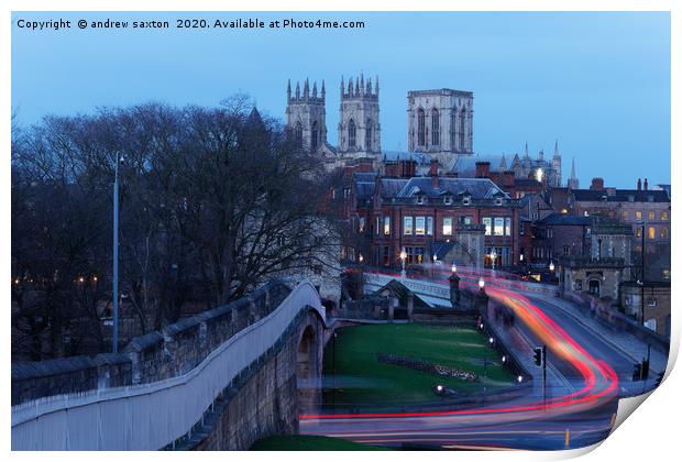 MINSTER TRAFFIC Print by andrew saxton