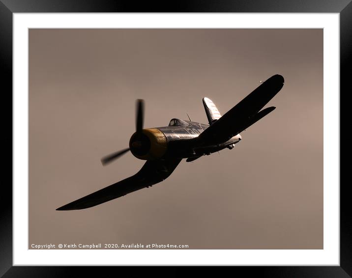 Vought F4U Corsair Framed Mounted Print by Keith Campbell