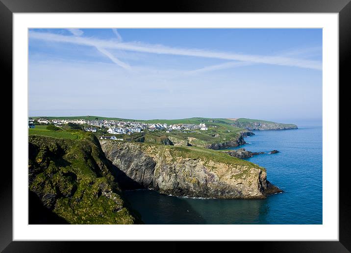 Port Isaac View Framed Mounted Print by David Wilkins