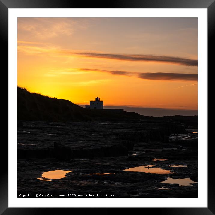 Rock Pools at the Lighthouse Framed Mounted Print by Gary Clarricoates