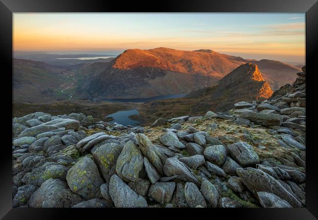 Tryfan and the  Pen Yr Ole Wen  Framed Print by J.Tom L.Photography