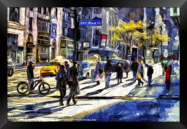 East 42nd Street Van Gogh Framed Print by David Pyatt