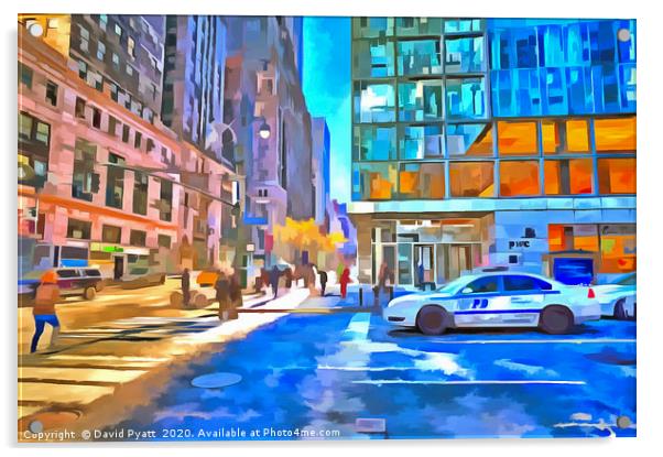 New York Street Pop Art                 Acrylic by David Pyatt