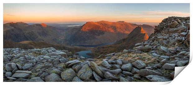  Snowdonia North Wales Panorama Print by J.Tom L.Photography