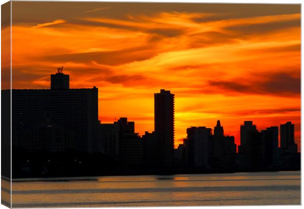 Havana sunset Canvas Print by Nick Symes