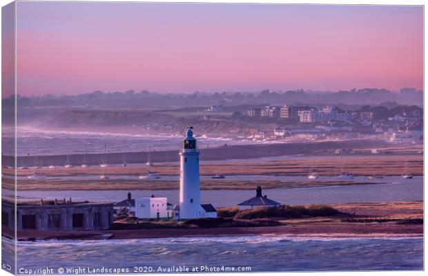 Hurst Castle to Milford on Sea Canvas Print by Wight Landscapes