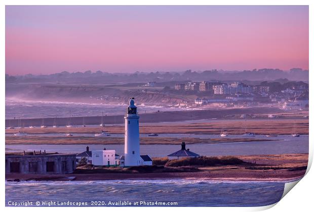 Hurst Castle to Milford on Sea Print by Wight Landscapes