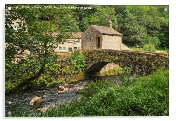 The Stone Bridge at Gibson Mill, Yorkshire, Acrylic by Diana Mower