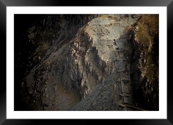 Honister Slate Mine in the English Lake District Framed Mounted Print by John Malley