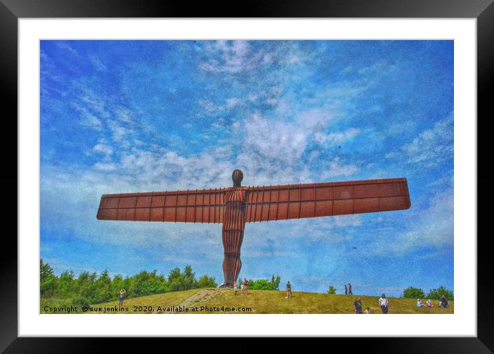 Angel of the North                  Framed Mounted Print by sue jenkins