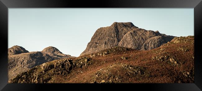 Harrison Stickle in the Langdale Pikes Framed Print by John Malley