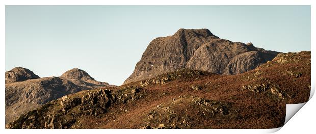 Harrison Stickle in the Langdale Pikes Print by John Malley