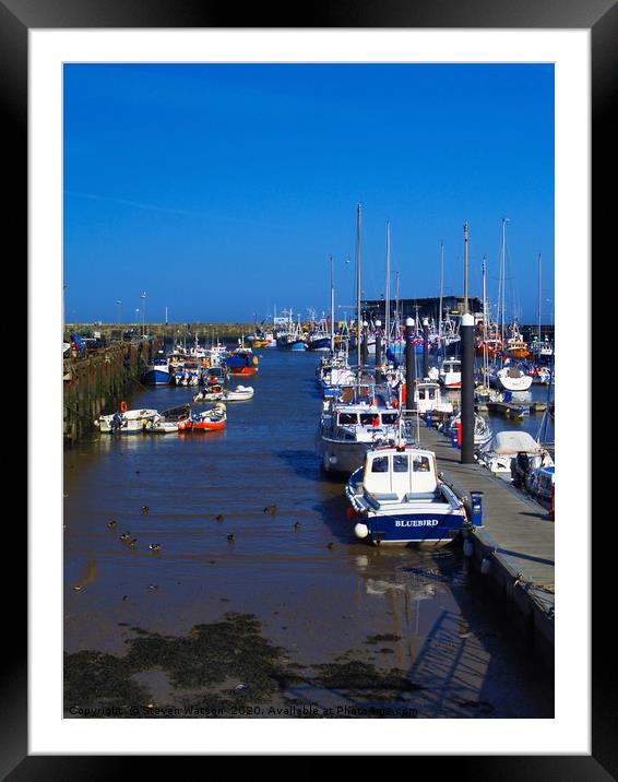 Bridlington Harbour Framed Mounted Print by Steven Watson