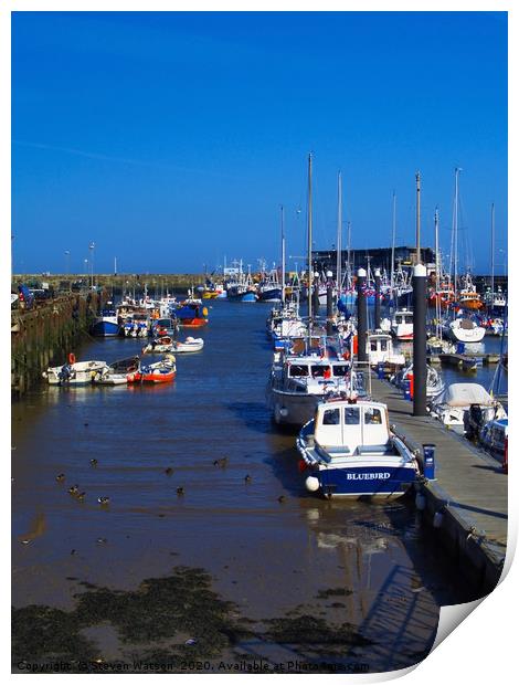 Bridlington Harbour Print by Steven Watson