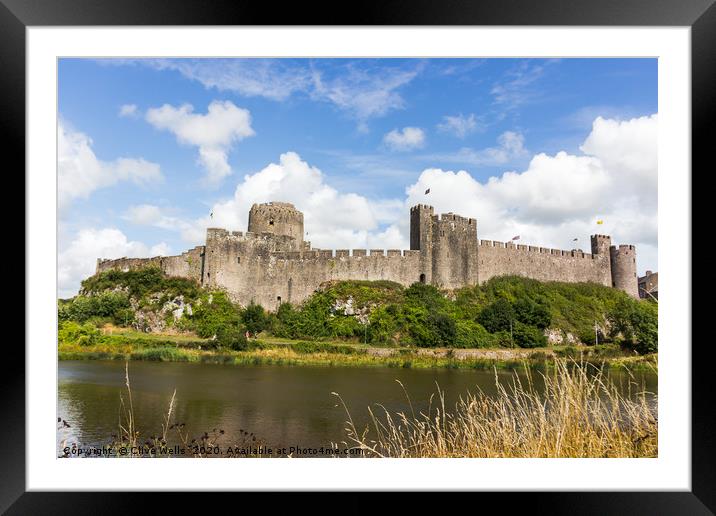 Pembroke Castle in West Wales Framed Mounted Print by Clive Wells