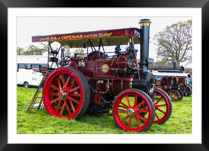 Lovely old traction engine seen at Weeting in Suff Framed Mounted Print by Clive Wells