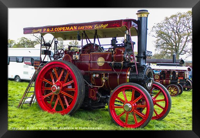 Lovely old traction engine seen at Weeting in Suff Framed Print by Clive Wells