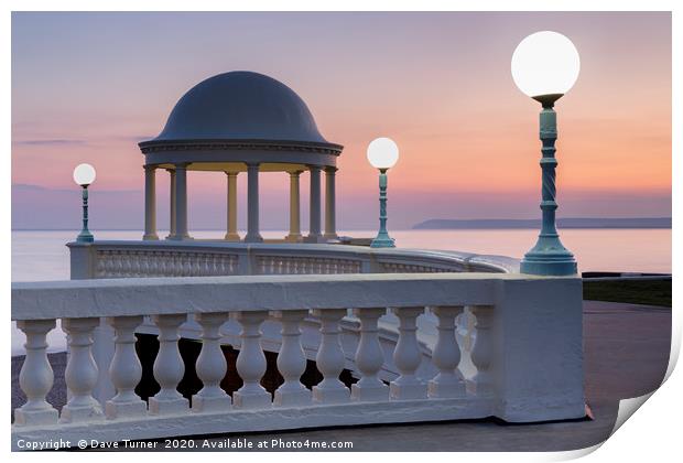 Bexhill-on-Sea Promenade at Dusk Print by Dave Turner