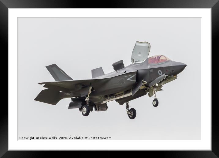 Lockheed Martin F-35A Lightning II at RAF Fairford Framed Mounted Print by Clive Wells