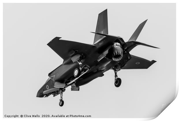 Lockheed Martin F-35B Lightning II at RAF Fairford Print by Clive Wells